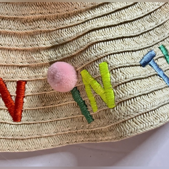 Target Straw Sun Hat with “Fun in the Sun” Embroidery – Women’s Wide Brim - Picture 6 of 14